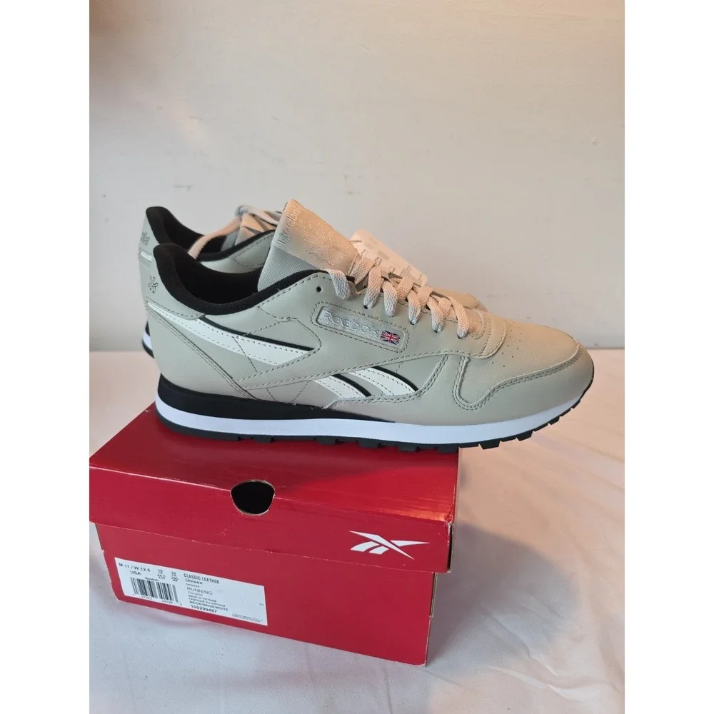 Reebok CL Classic Leather Men's 11, Women's 12.5 Beige Running Unisex Shoe NIB